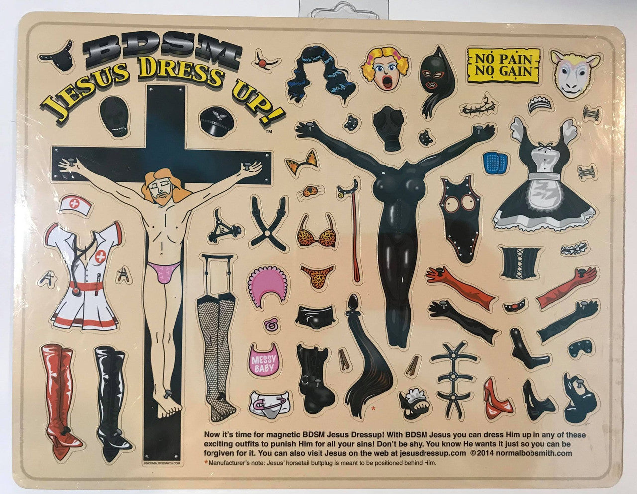 Jesus Dress Up Fridge Magnet Set - BDSM Edition