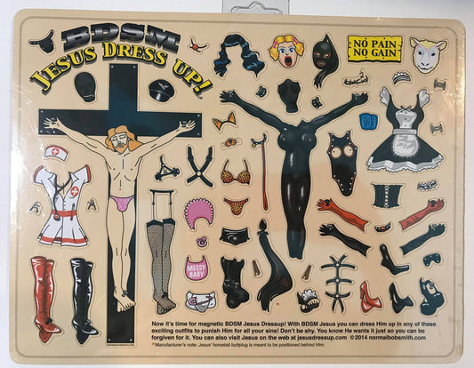 Jesus Dress Up Fridge Magnet Set - BDSM Edition