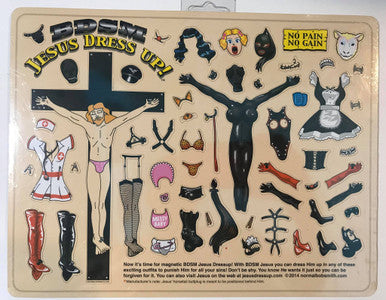 Jesus Dress Up Fridge Magnet Set - BDSM Edition