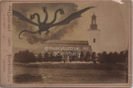 Original Cabinet Card - CC090 3 Headed Hydra