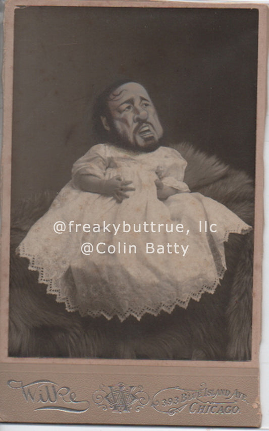 Original Cabinet Card - CC134 Baby with Opera Head