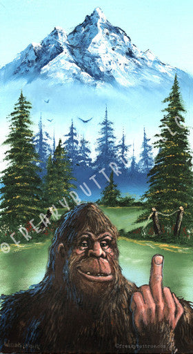 Bigfoot with Finger Jumbo Postcard