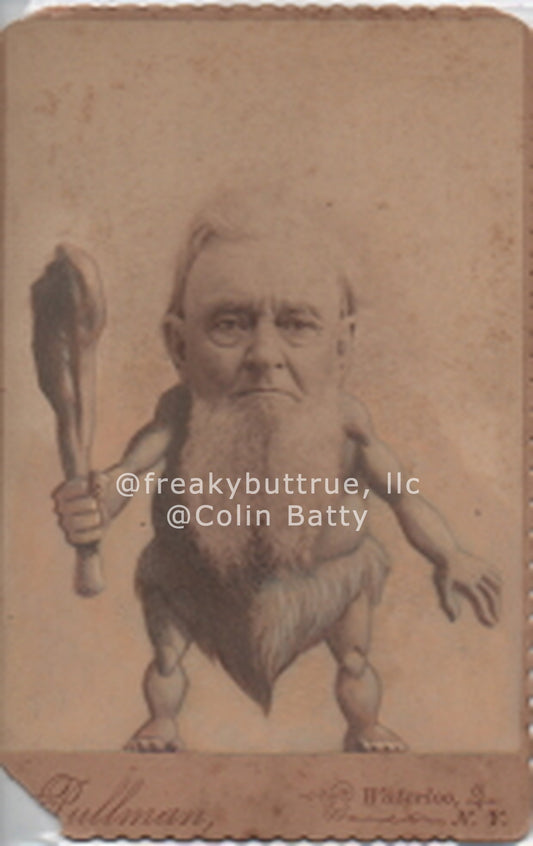Original Cabinet Card - CC116 Caveman with Beard