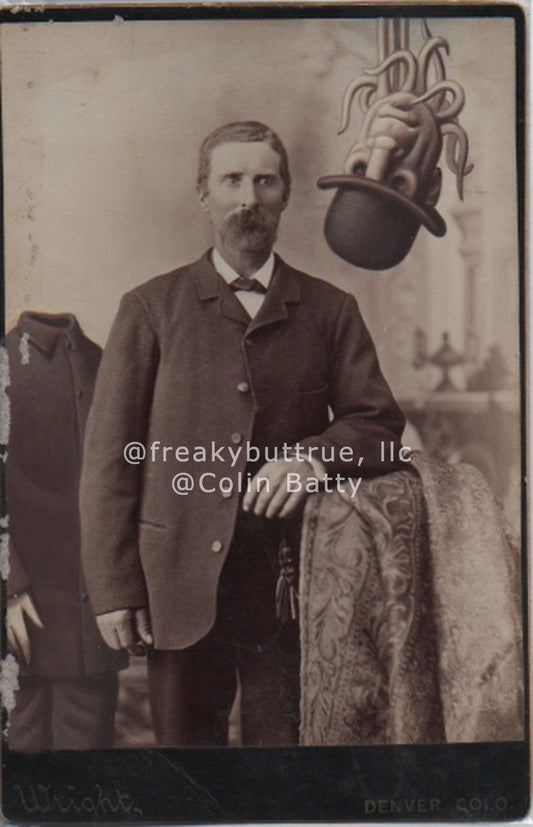 Cthulhu Hat Dropping In Print by Colin Batty