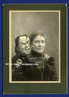 Original Cabinet Card - CC115 Demon Licking Woman's Face