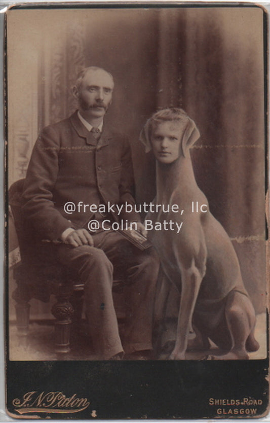 Original Cabinet Card - CC064 Dog Lady