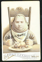 Fat Guy Eating a Pig PRINT from Colin Batty's original Cabinet Card Collection.