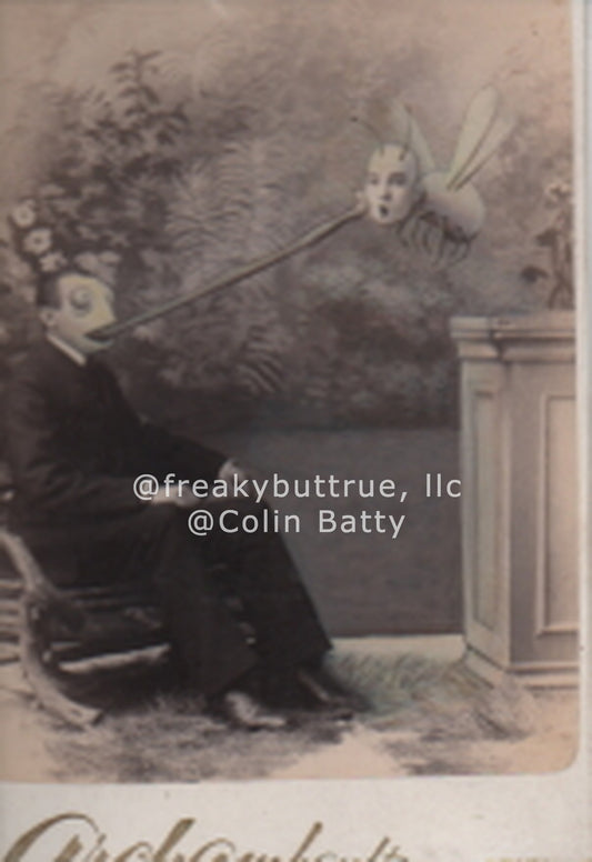 Original Cabinet Card - CC110 Frog Man and Bug