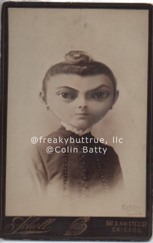 Original Cabinet Card - CC098 Giant Eye Girl