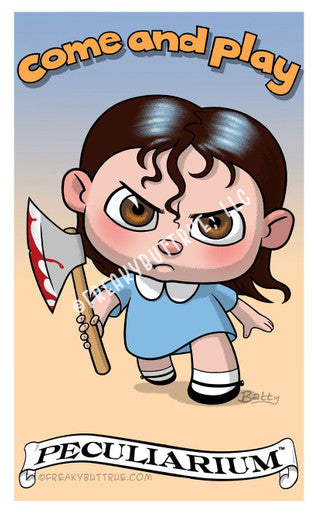 Girl with Ax Sticker