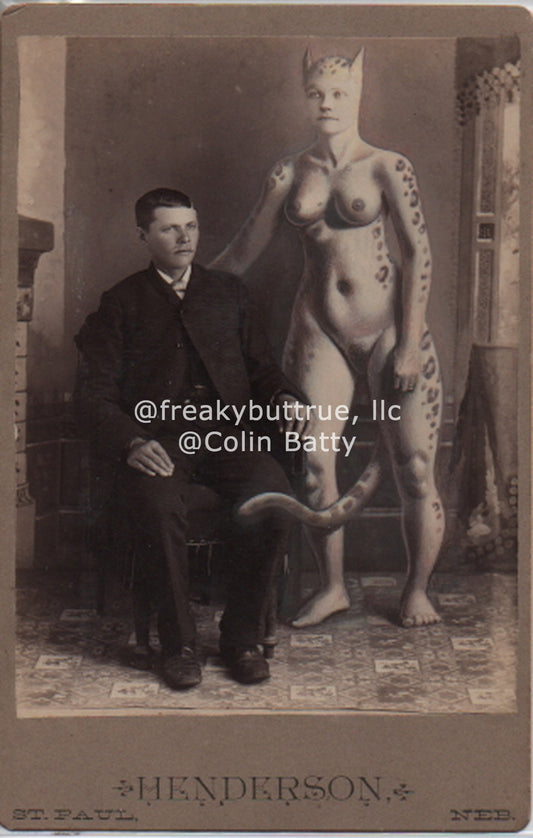 Original Cabinet Card - CC081 Leopard Woman