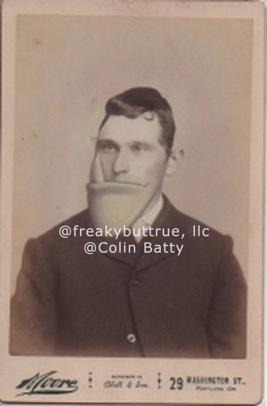 Original Cabinet Card - CC124 Man with Giant Tooth
