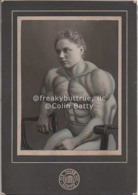 Original Cabinet Card - CC082 Muscle Woman