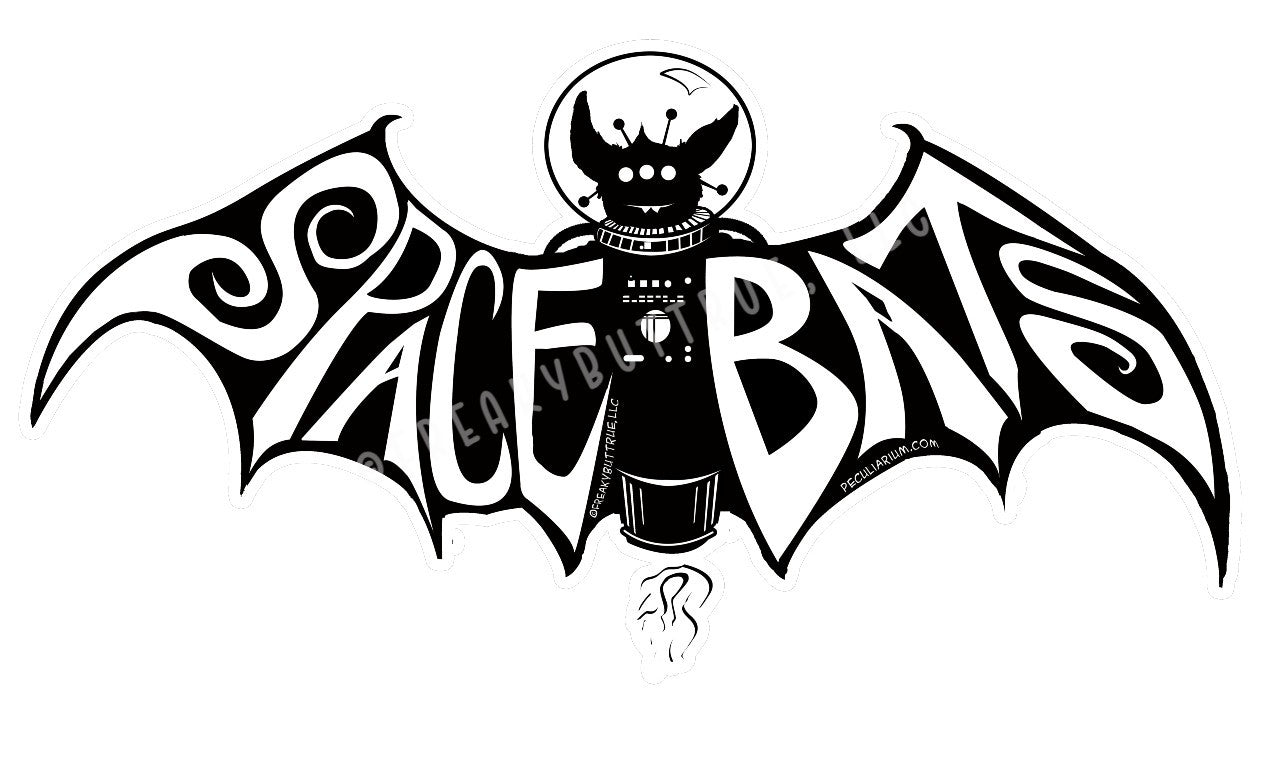 Space Bats Glow in the Dark Sticker