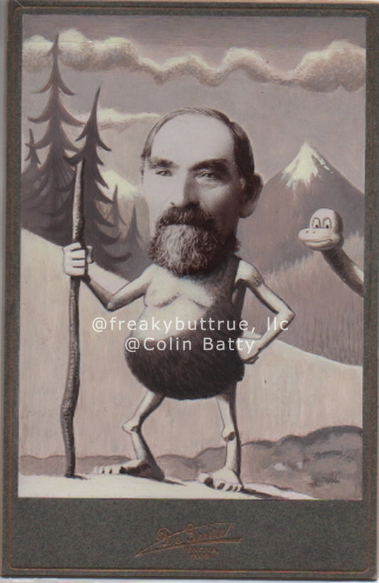 Original Cabinet Card - CC200 Well-Groomed Caveman with Spear