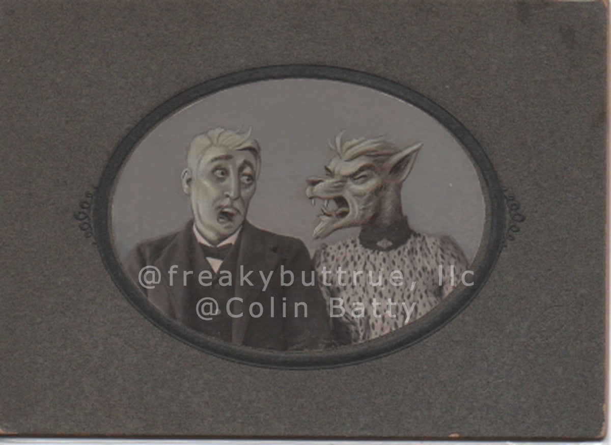 Wolf Lady Scared Husband Print by Colin Batty