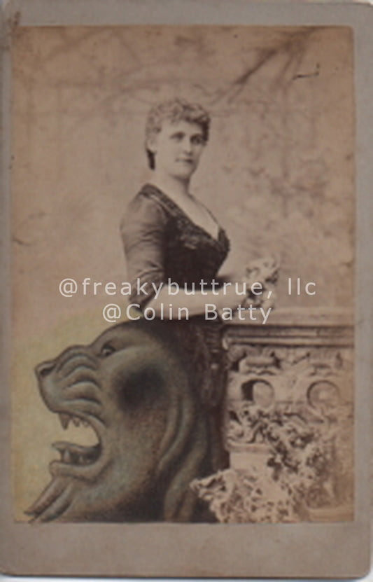 Original Cabinet Card - CC125 Woman in Lion Dress