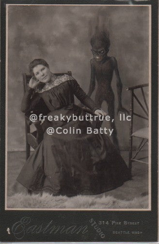 Lady with Demon Print by Colin Batty