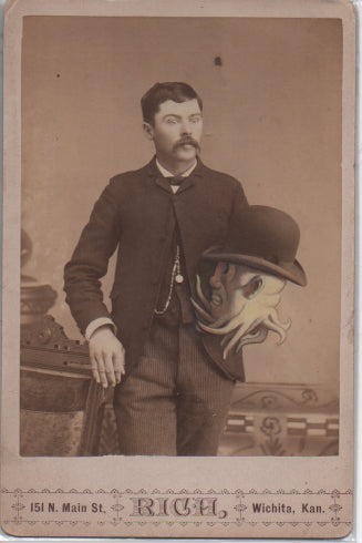 Original vintage cabinet cards modified by Colin Batty.