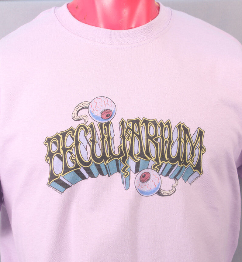 Double Eyeball Logo Tshirt. A Peculiarium original by Colin Batty on a 100% Cotton Tee.