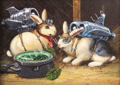 Rocket Bunnies Postcard