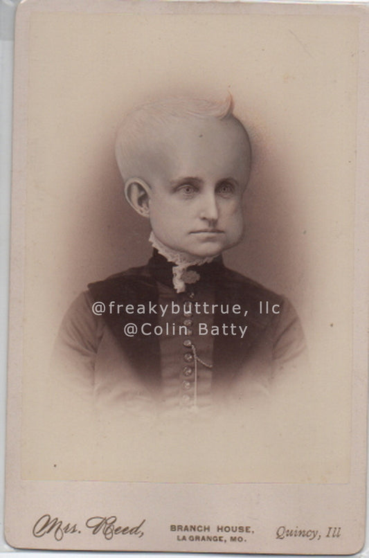 Baby Head Lady Print by Colin Batty