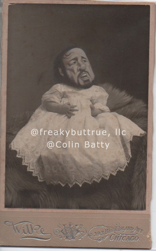 Baby with Opera Head Print by Colin Batty