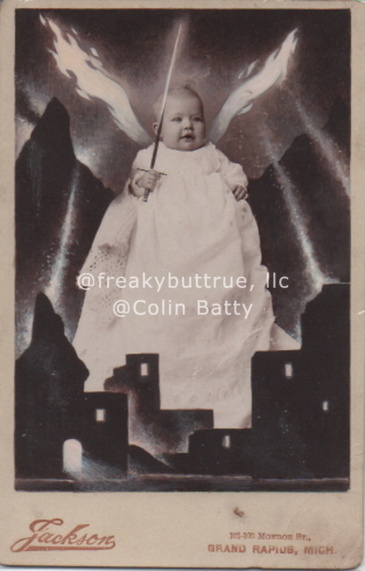Original Cabinet Card - CC062 Baby with Sword