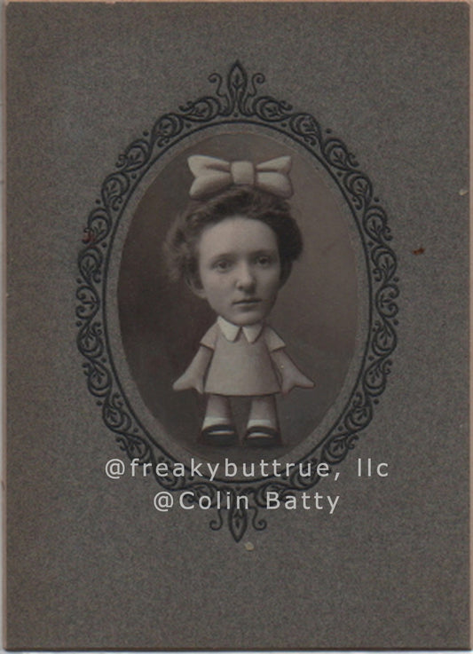 Big Headed Girl with a Tiny Body Print by Colin Batty