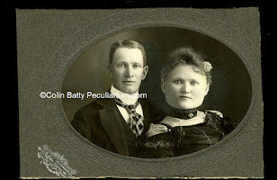Original Cabinet Card - CC175  Couple with Fat Headed Lady