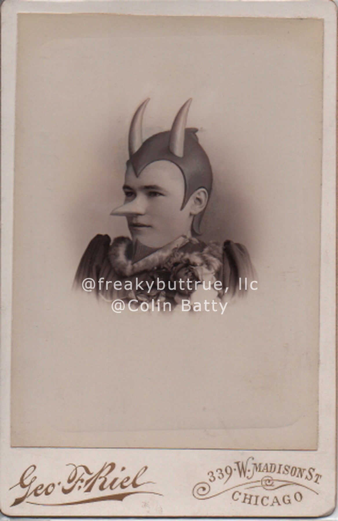 Original Cabinet Card - CC007 Pointy Nose Devil