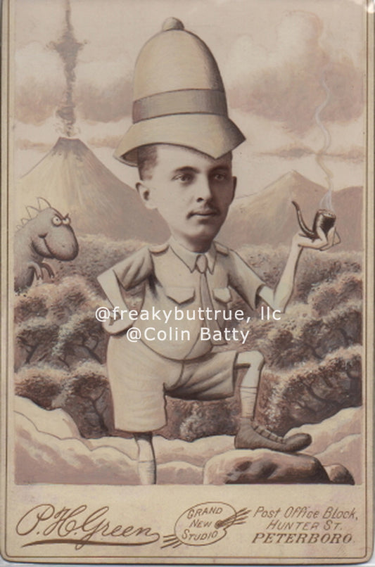 Original Cabinet Card - CC195 Dino Explorer with Pipe