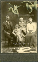 Original Cabinet Card - CC114 Family Flying Demons