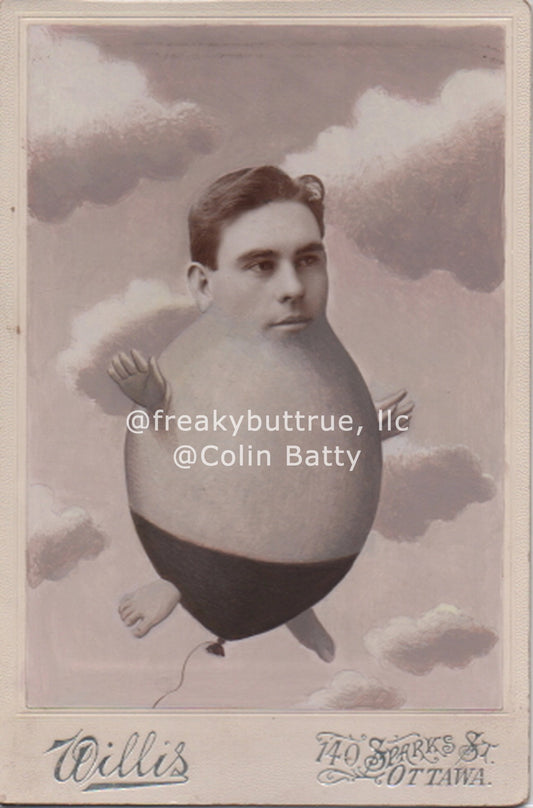 Original Cabinet Card - CC214 Floating Balloon Man