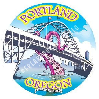 Portland, Oregon's Fremont Bridge New Vinyl Sticker from the Peculiarium