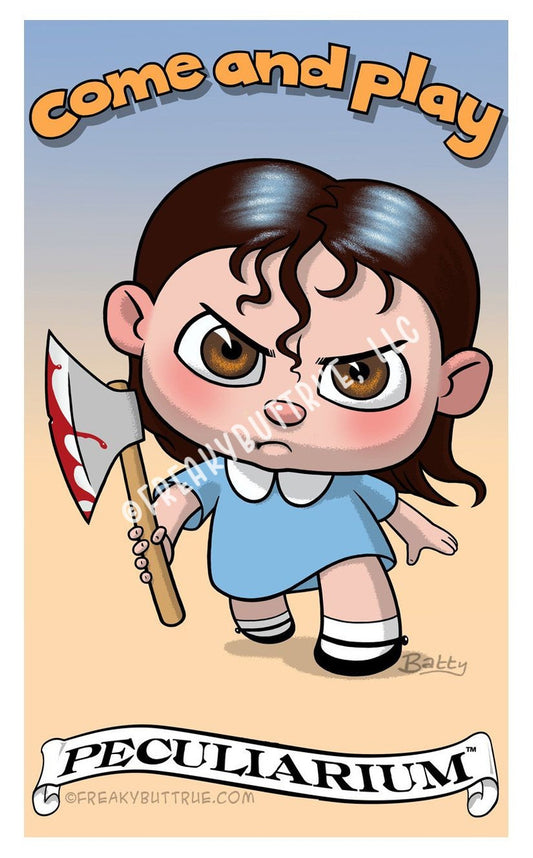 Girl with Ax Sticker