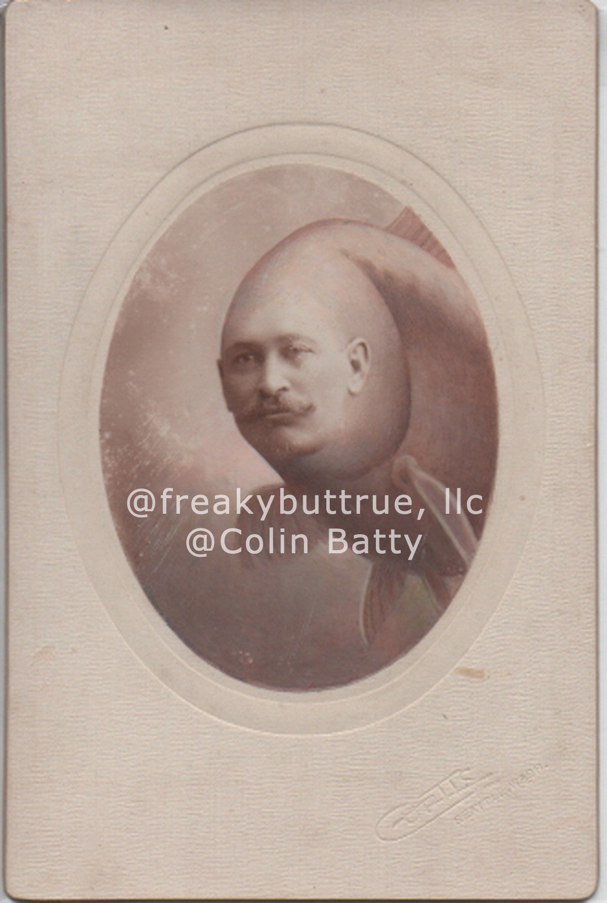 Original Cabinet Card - CC059 Goldfish Man