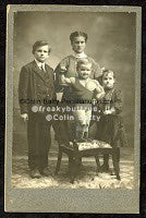 Original Cabinet Card - CC161 Muscle Boy and Family