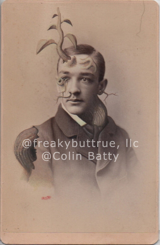 Roots Growing Out of Man's Head Print by Colin Batty