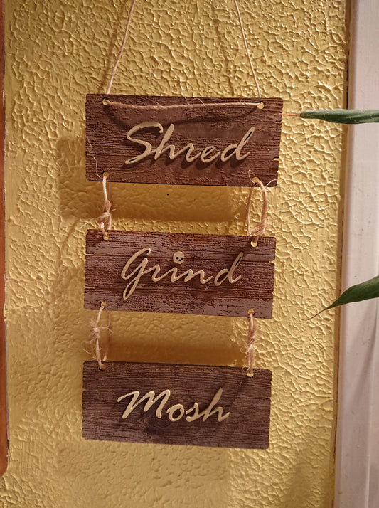Portland's Version of the Live Laugh Love wall hanging.