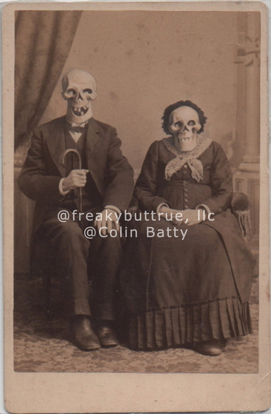 Skull Couple Print by Colin Batty