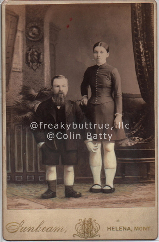 Stubby Man Scratching Girl's Knee Print by Colin Batty