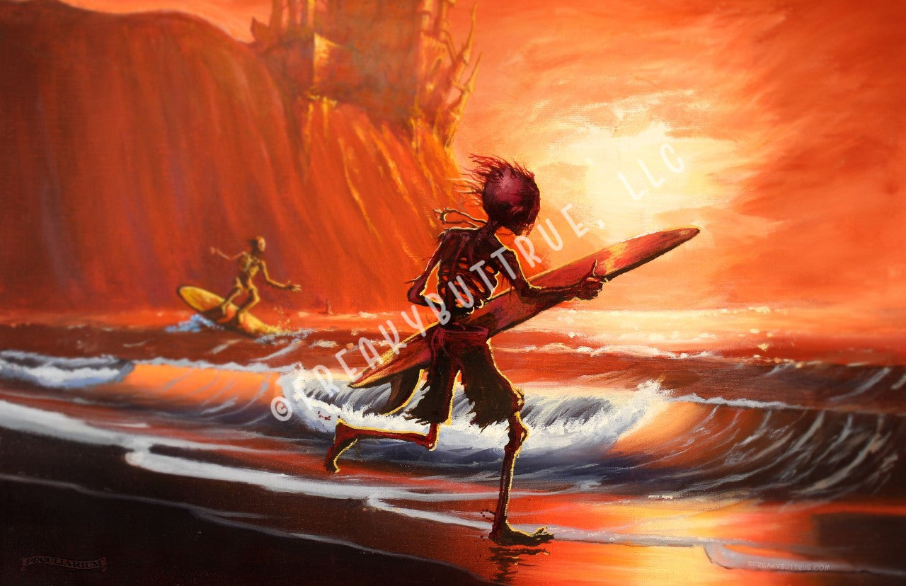 A  new, 11" x 17" printed poster from the (NERC) painting by Mike Wellins.  NERC stands for Non Elective Retroactive Collaboration.  Comes rolled in a sturdy tube.