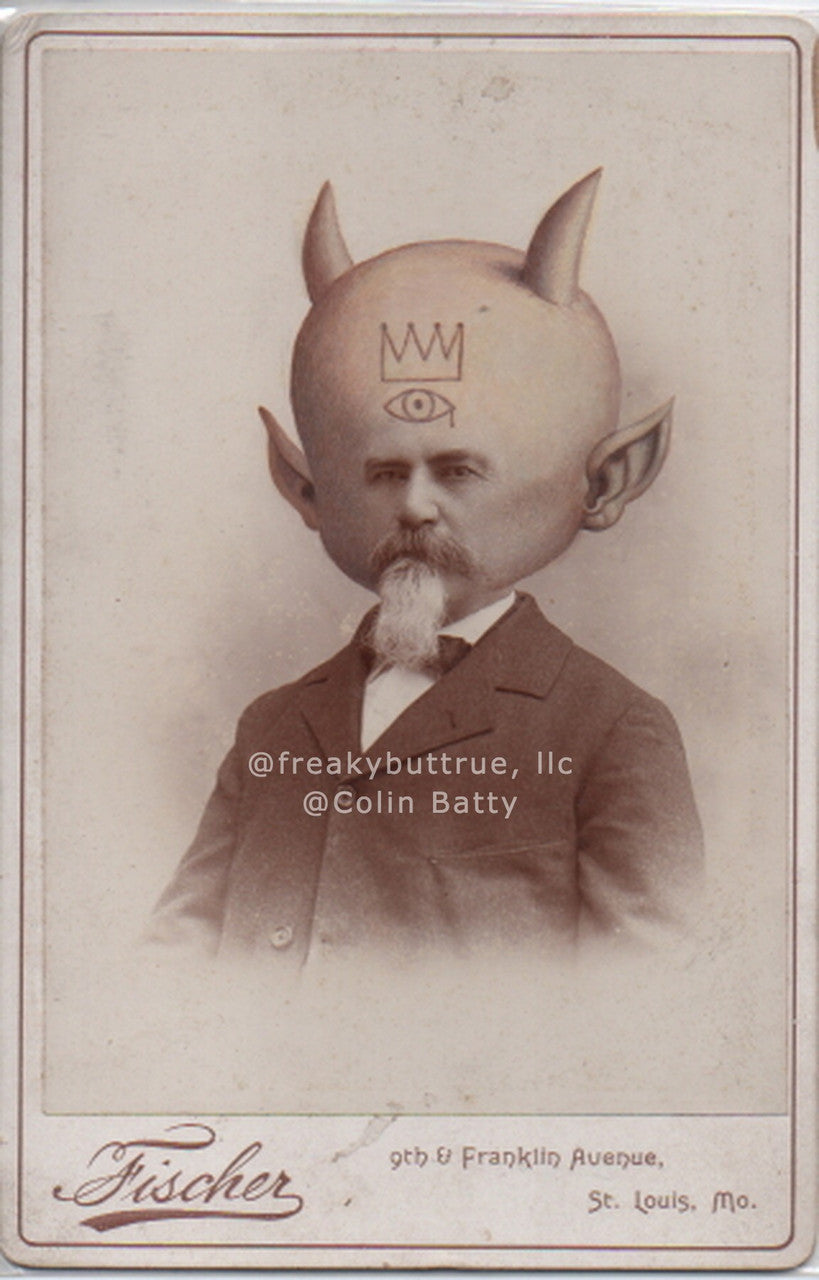 Big Head Devil Print by Colin Batty