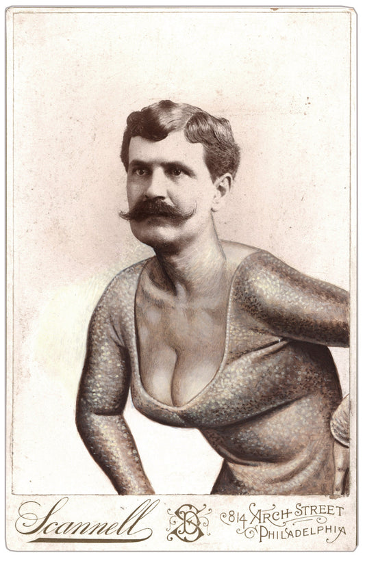Original Cabinet Card - CC043 Mustache and Cleavage