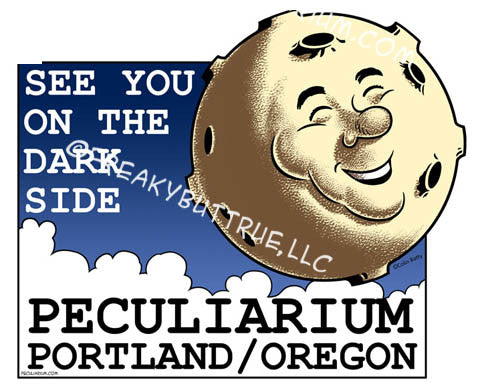 Peculiarium Dark side of the Moon  New Vinyl Sticker