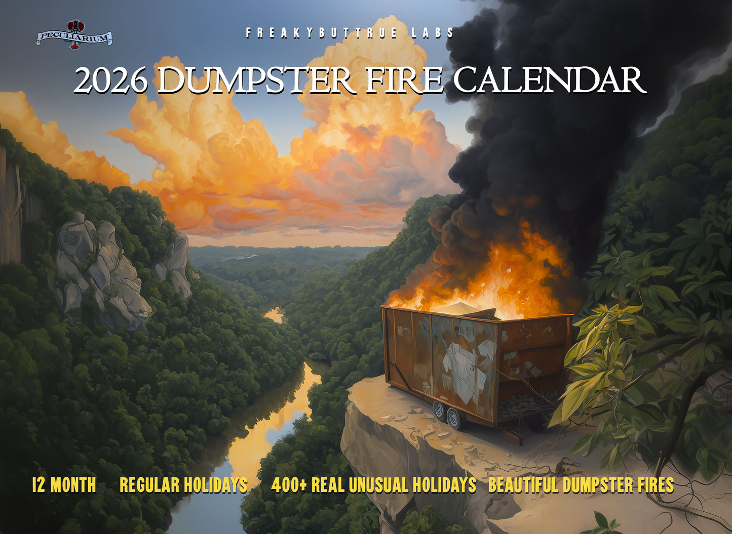 The Freakybuttrue 2026 Dumpster Fire Calendar - Free Shipping!